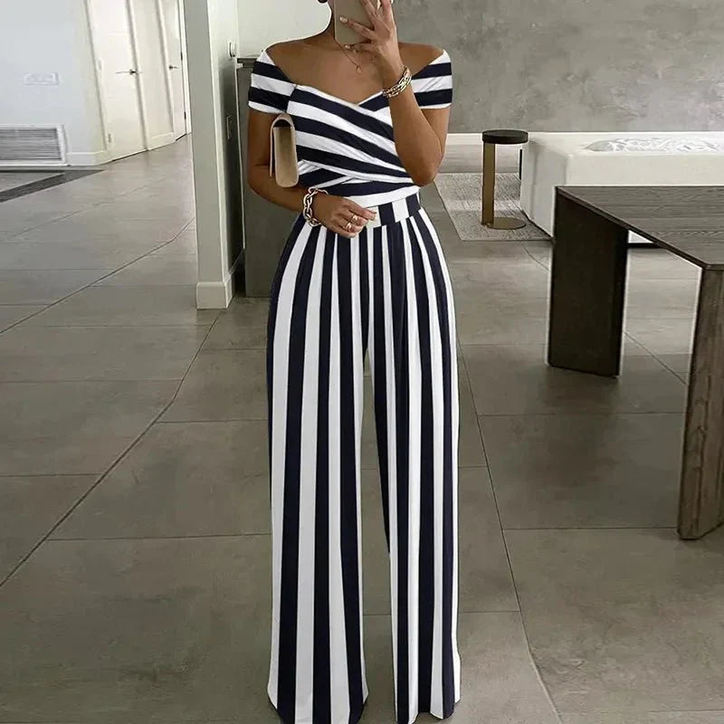 Women's Off-Shoulder Wide-Leg Jumpsuit