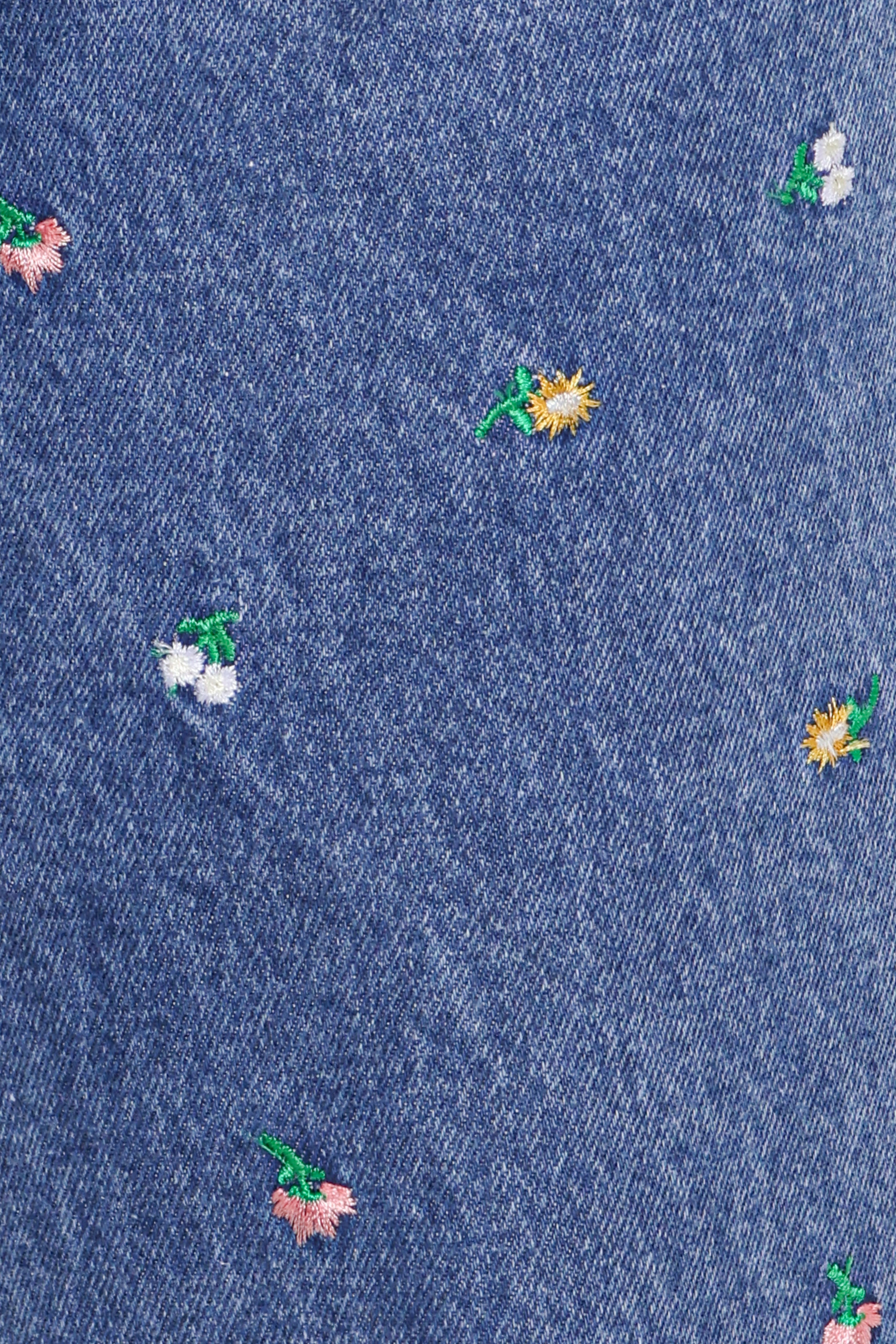 Kendall Straight Leg Jeans - Embroidery Medium Wash