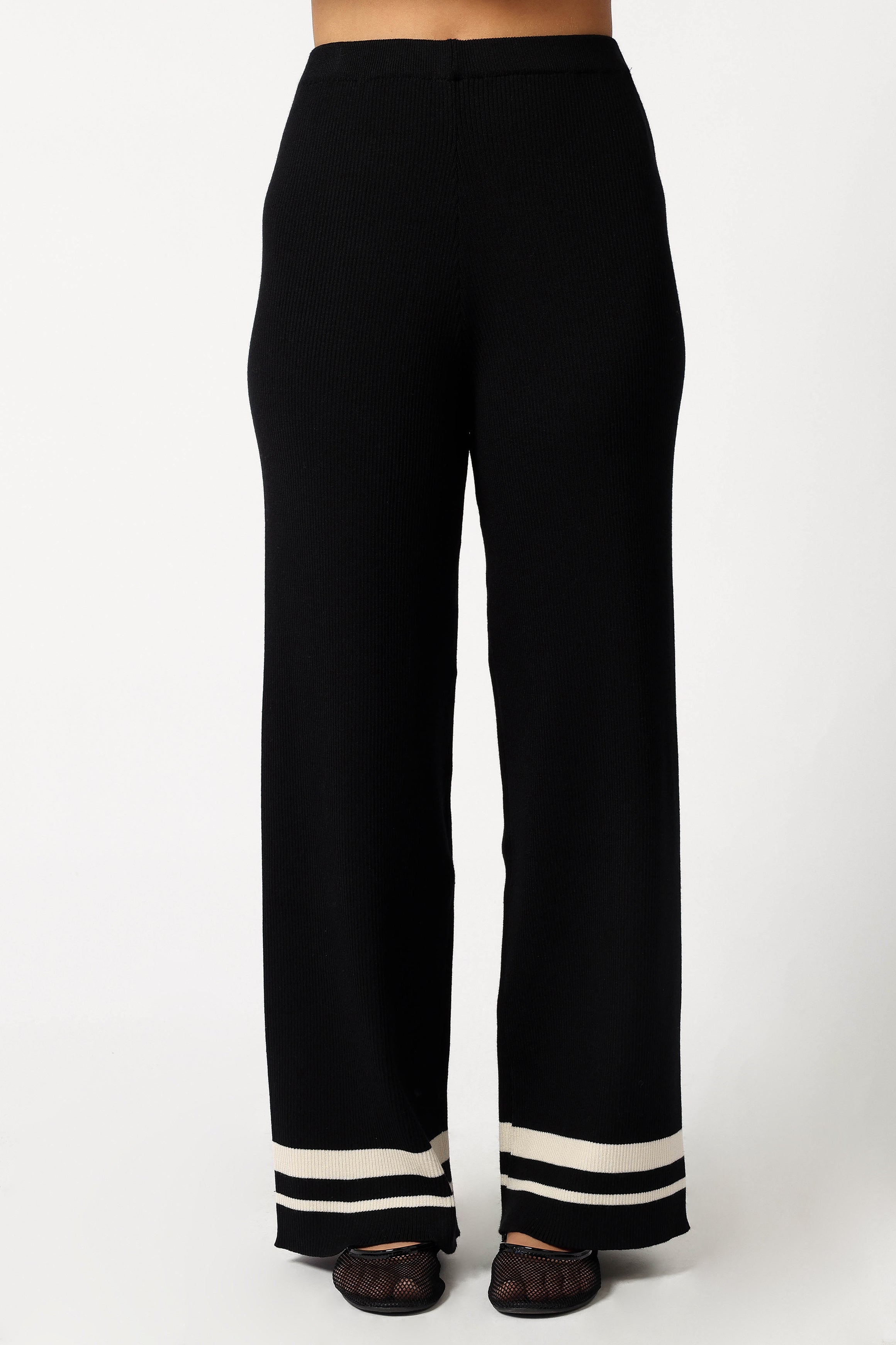 Lowell Pants - Black Off White