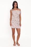 Aleyna Off Shoulder Mini Dress - Floral Print
