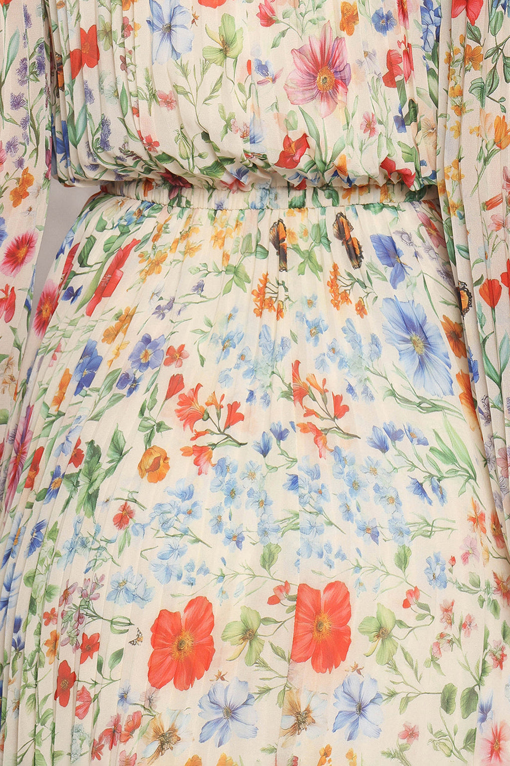 Hilary Pleated Maxi Dress - Garden Floral