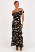 Irelynn Maxi Dress - Black Floral