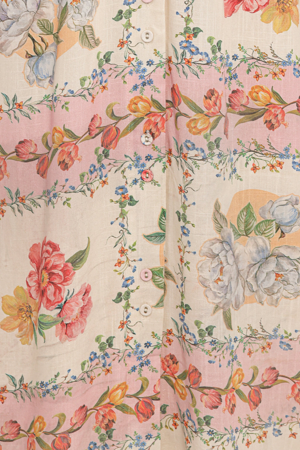 James Button Through Maxi Dress - Rose Tile
