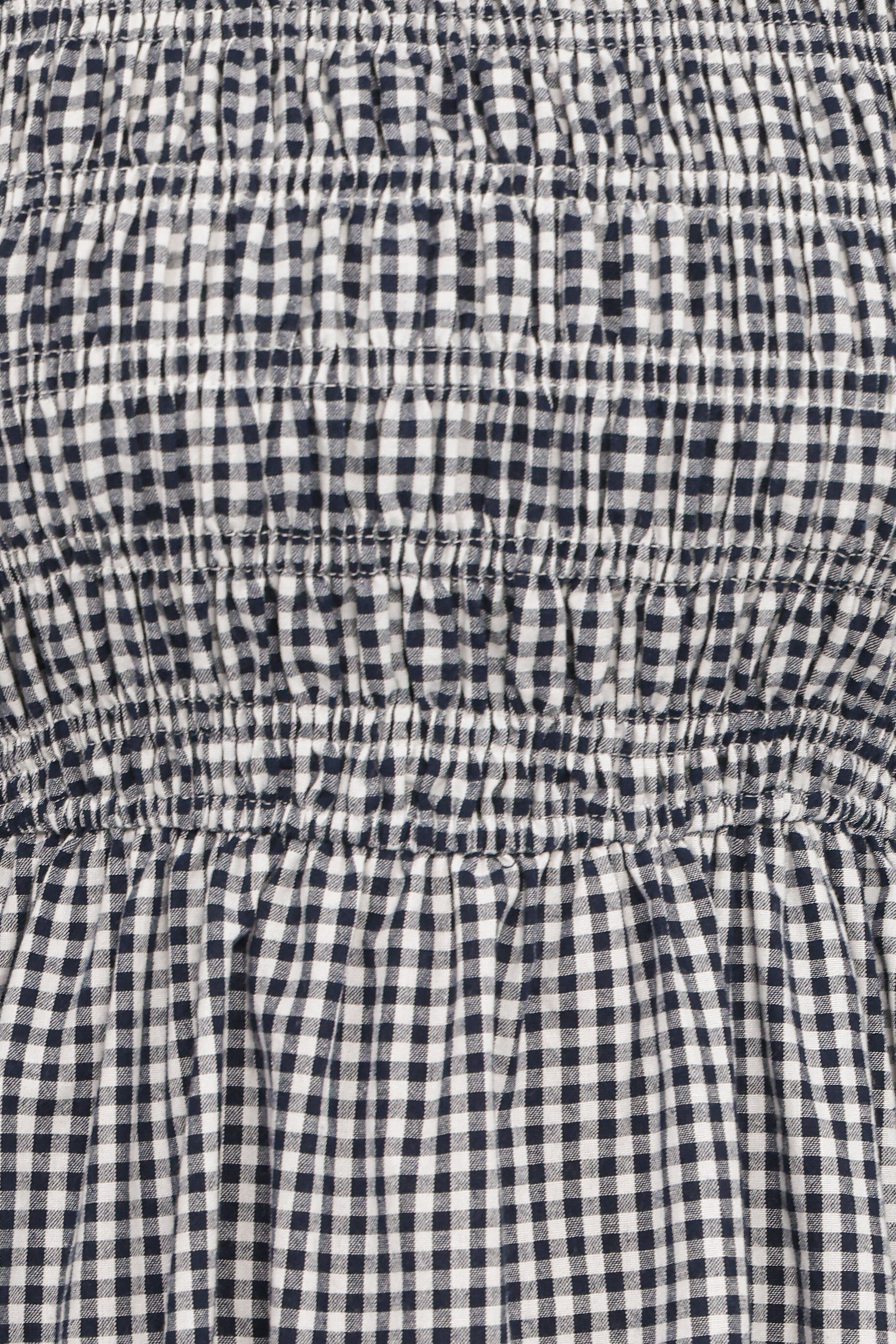 Jessen Long Sleeve Mini Dress - Navy Gingham