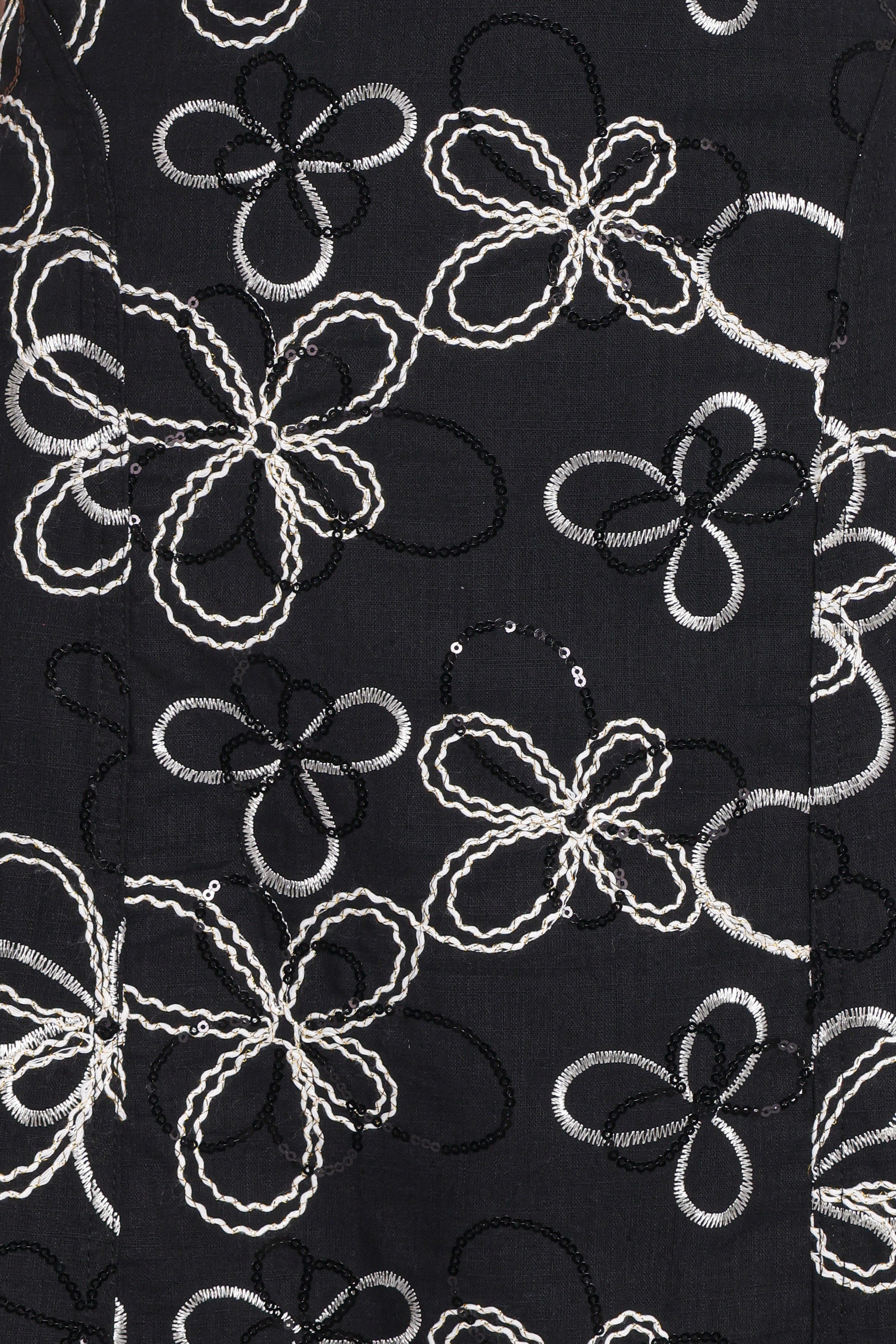 Loven Midi Dress - Black/White