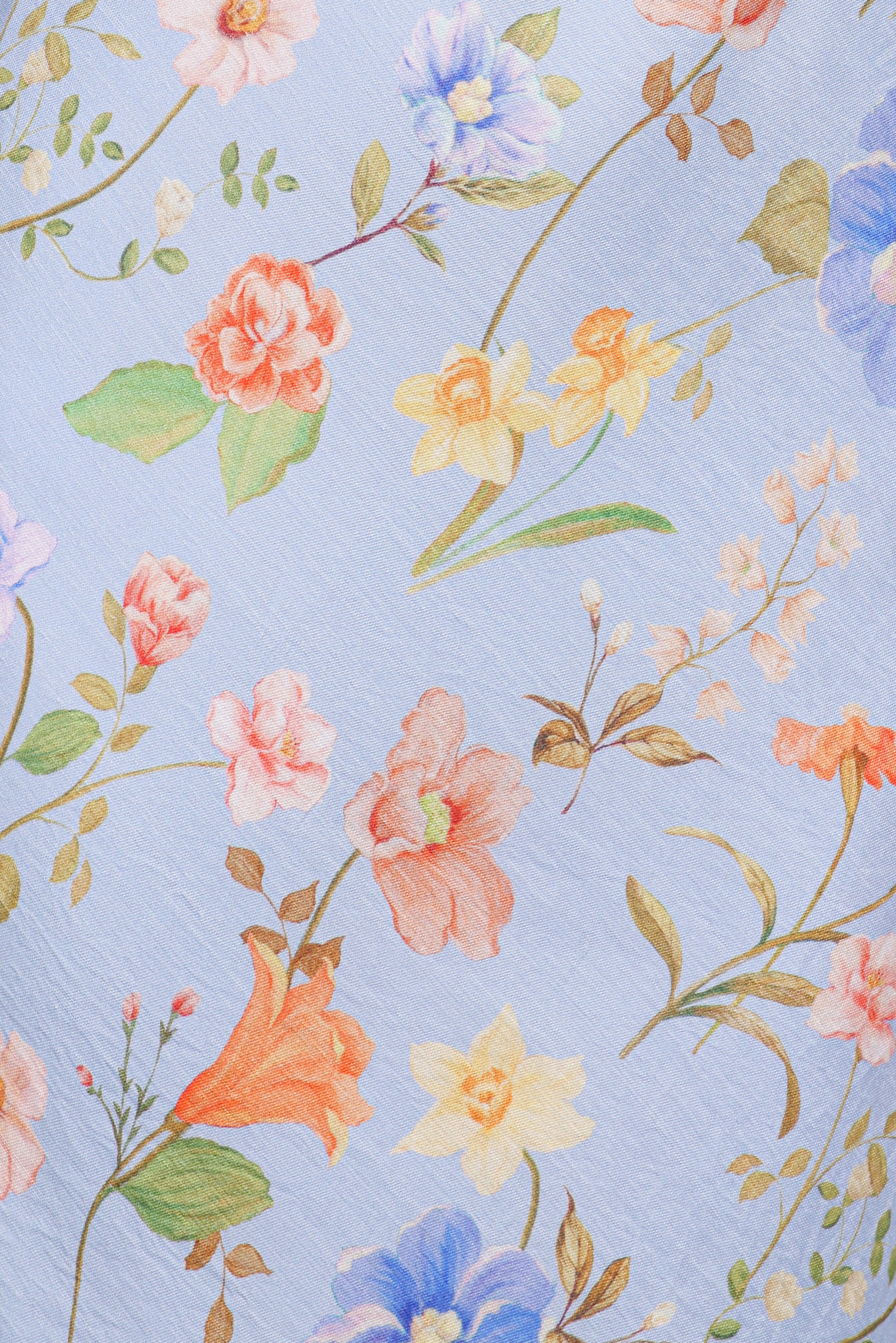 Lunaria Maxi Dress - Blue Floral