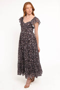 Myles Maxi Dress - Brown/Blue Floral