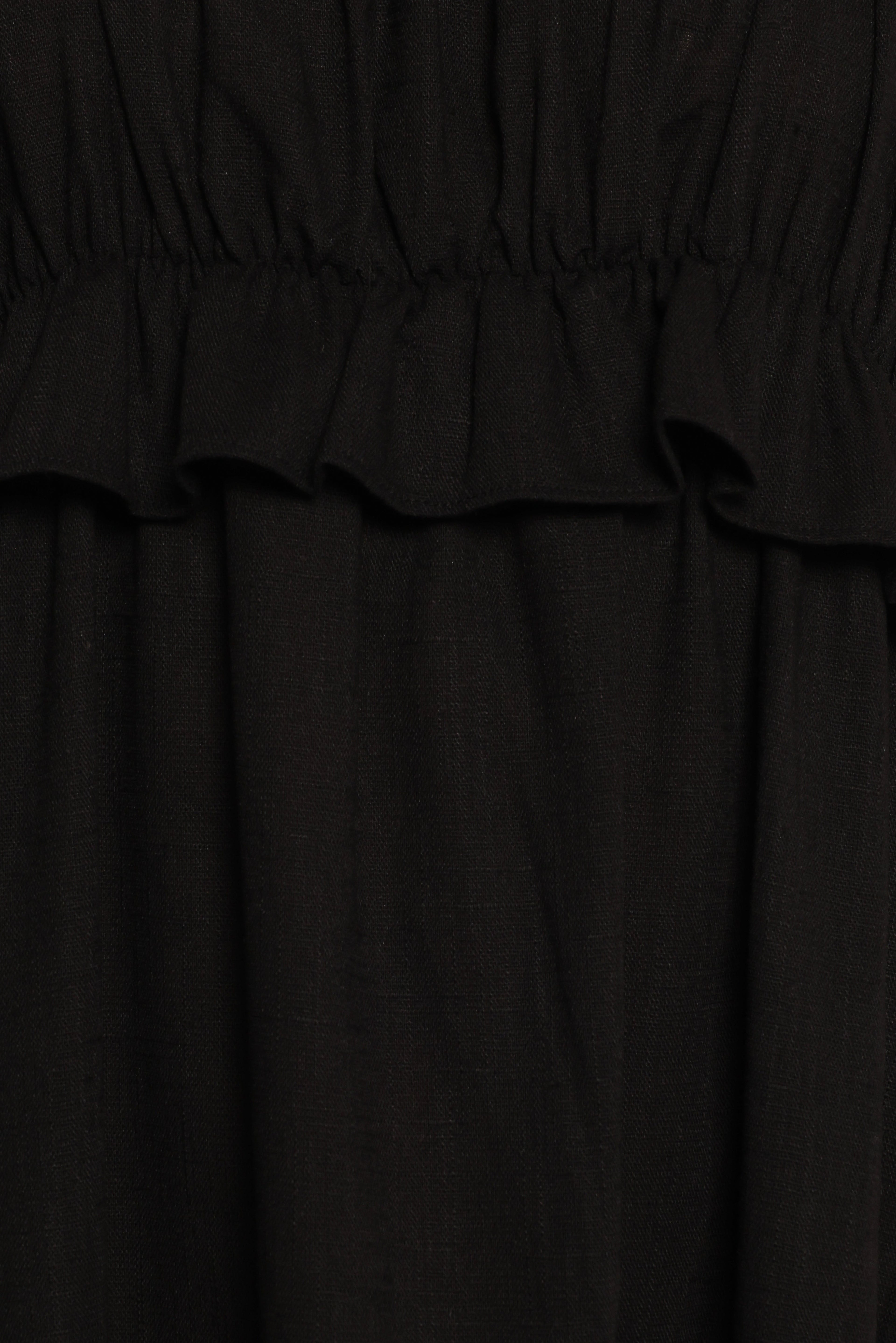 Ross Frill Strap Maxi Dress - Black
