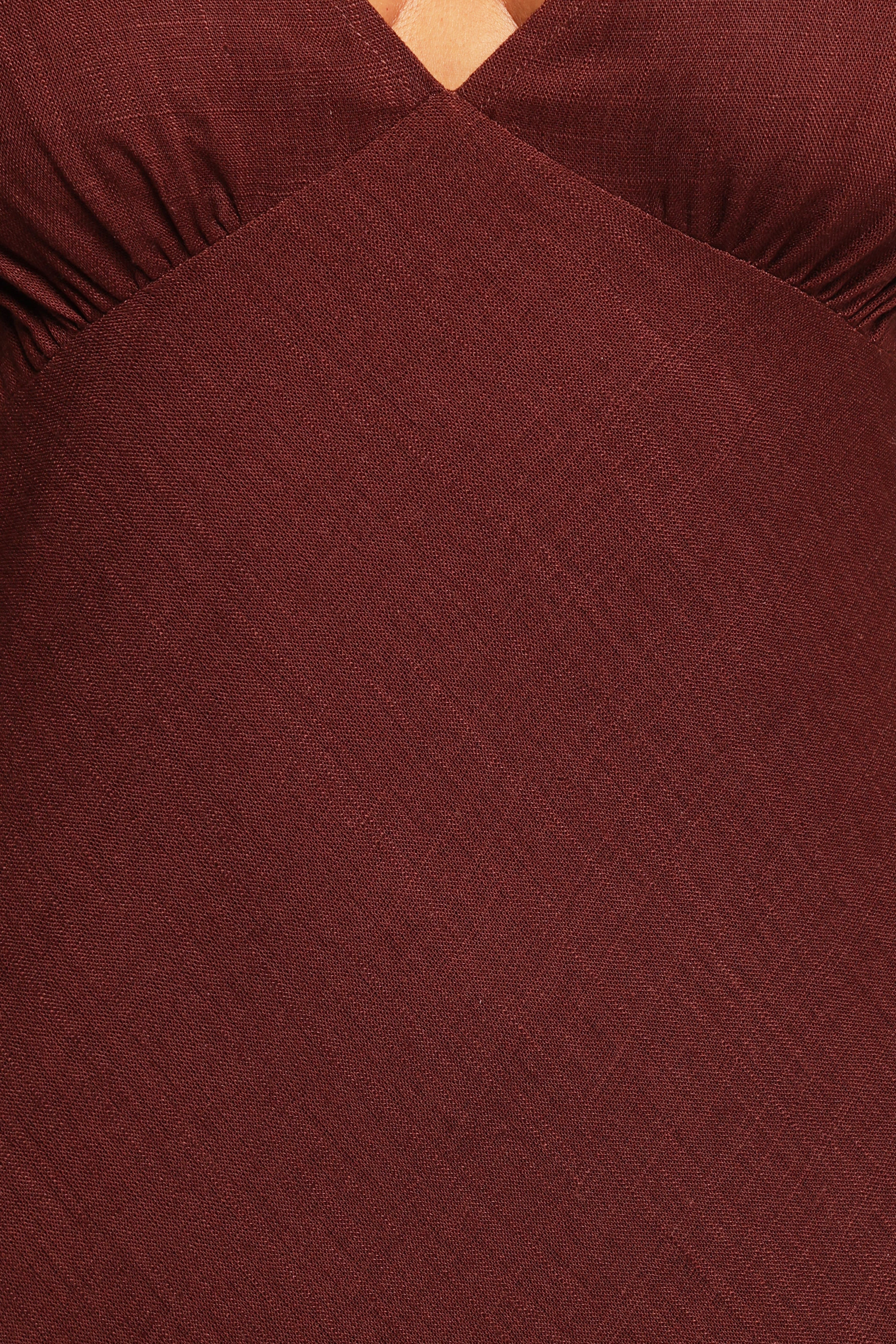 Shyla Midi Dress - Brown
