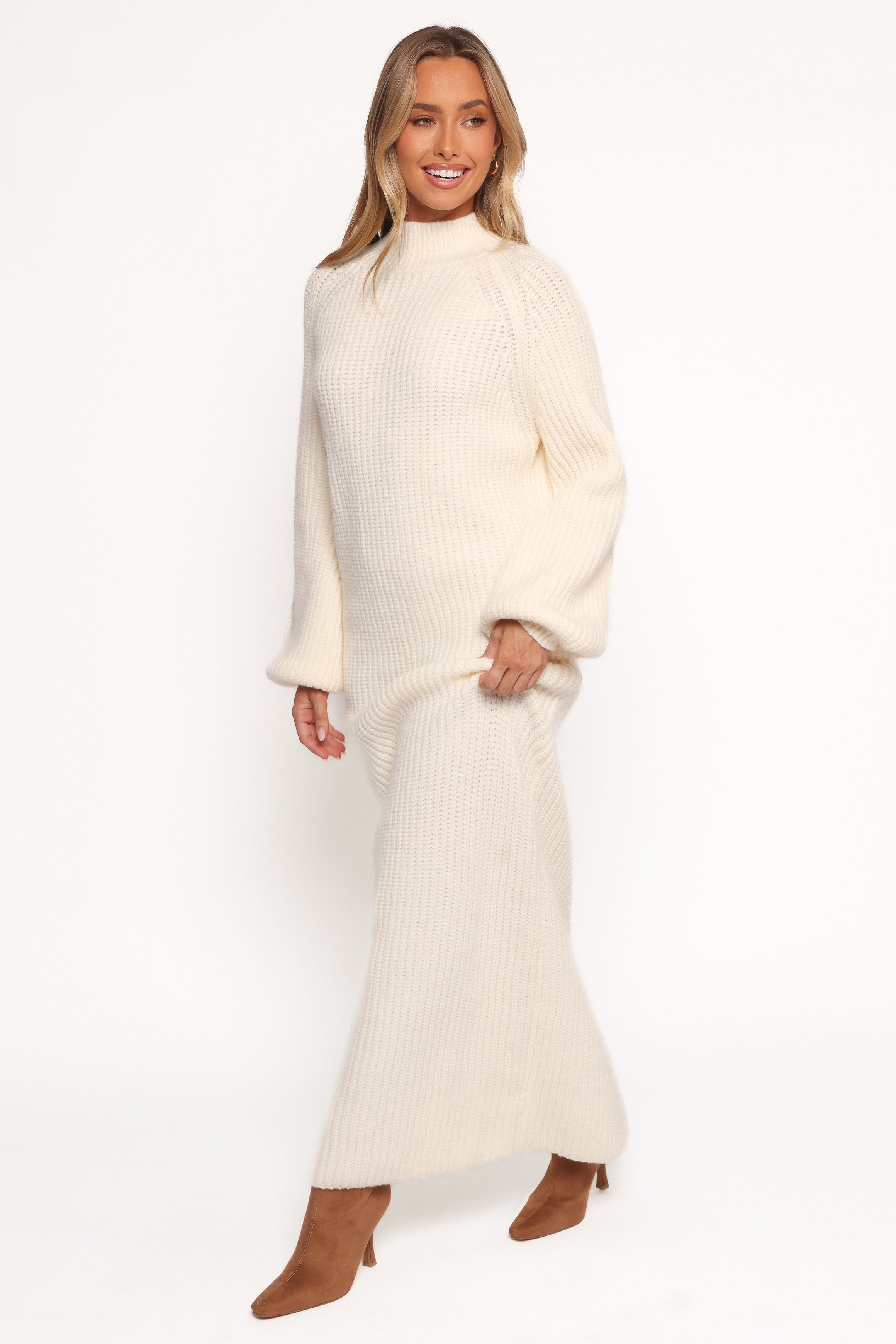 Tobin Knit Maxi Dress - Cream