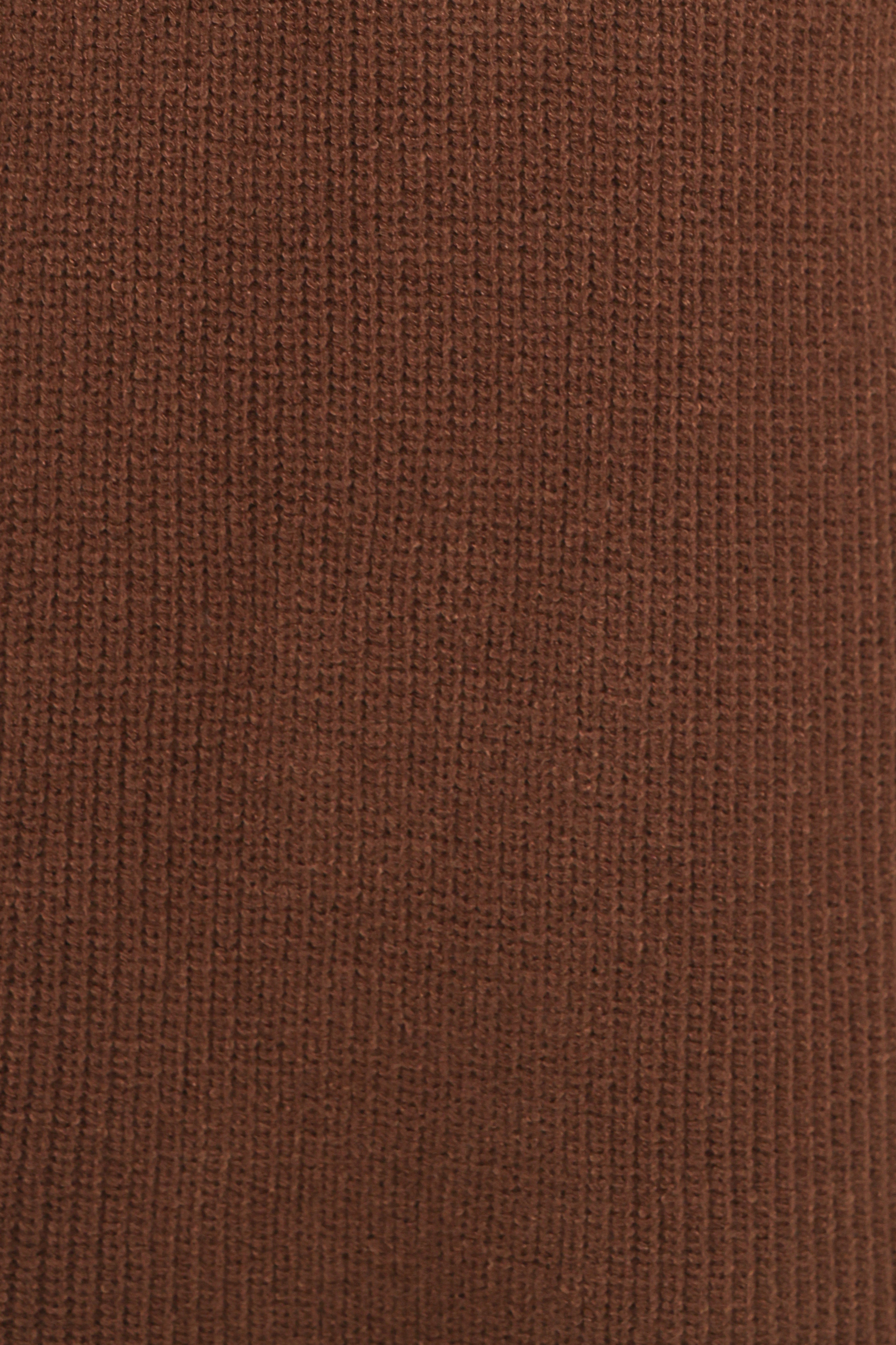Wright Knit Mini Dress - Chocolate Brown