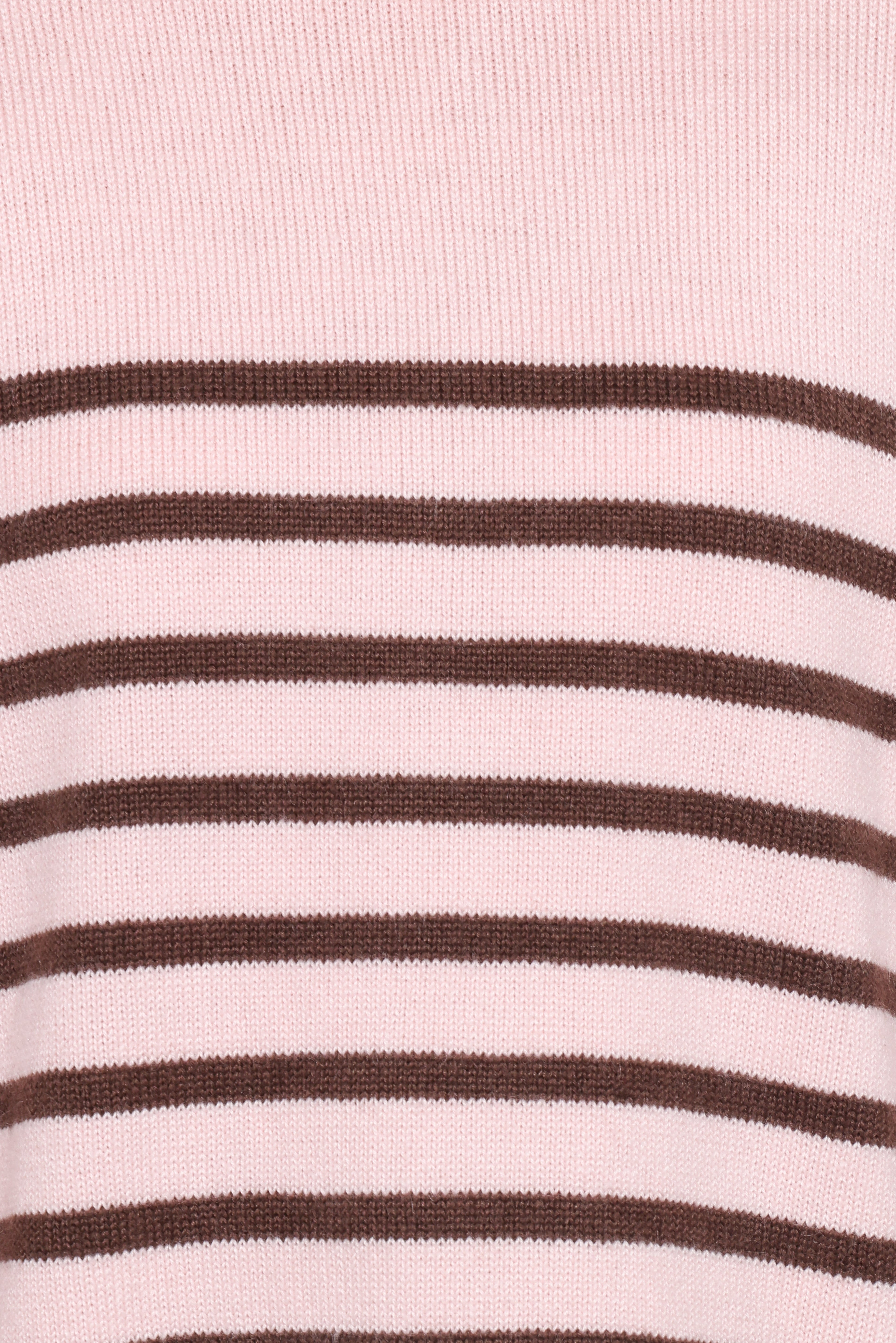 Eleanora Striped Knit Pullover Sweater - Pink