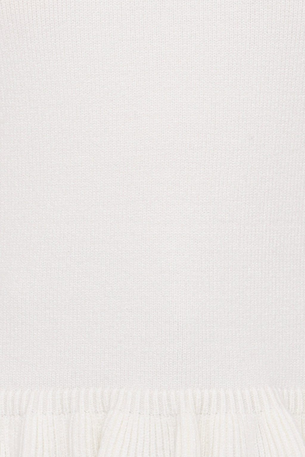 Emilie Short Sleeve Ruffle Crew Sweater - Cream