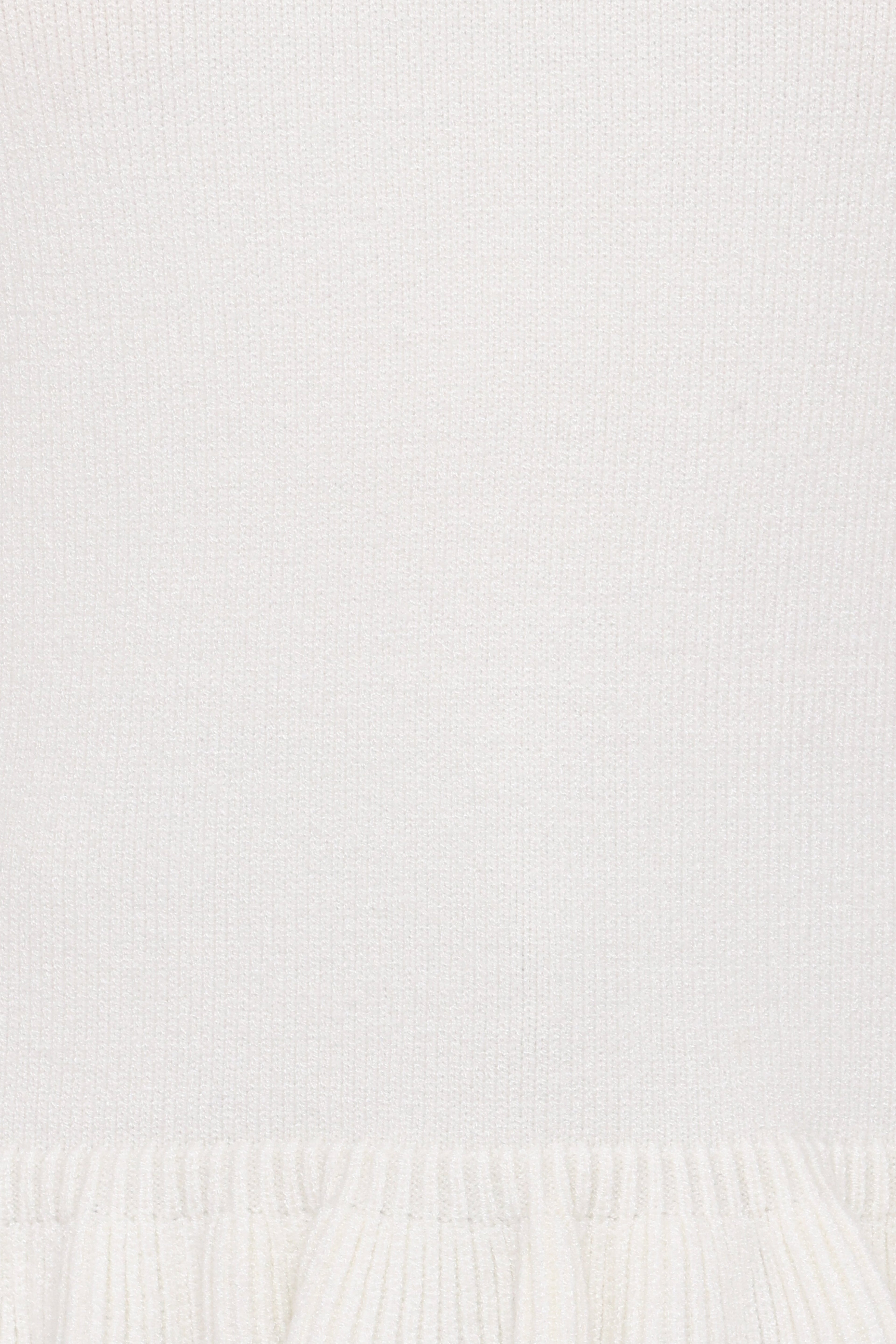 Emilie Short Sleeve Ruffle Crew Sweater - Cream