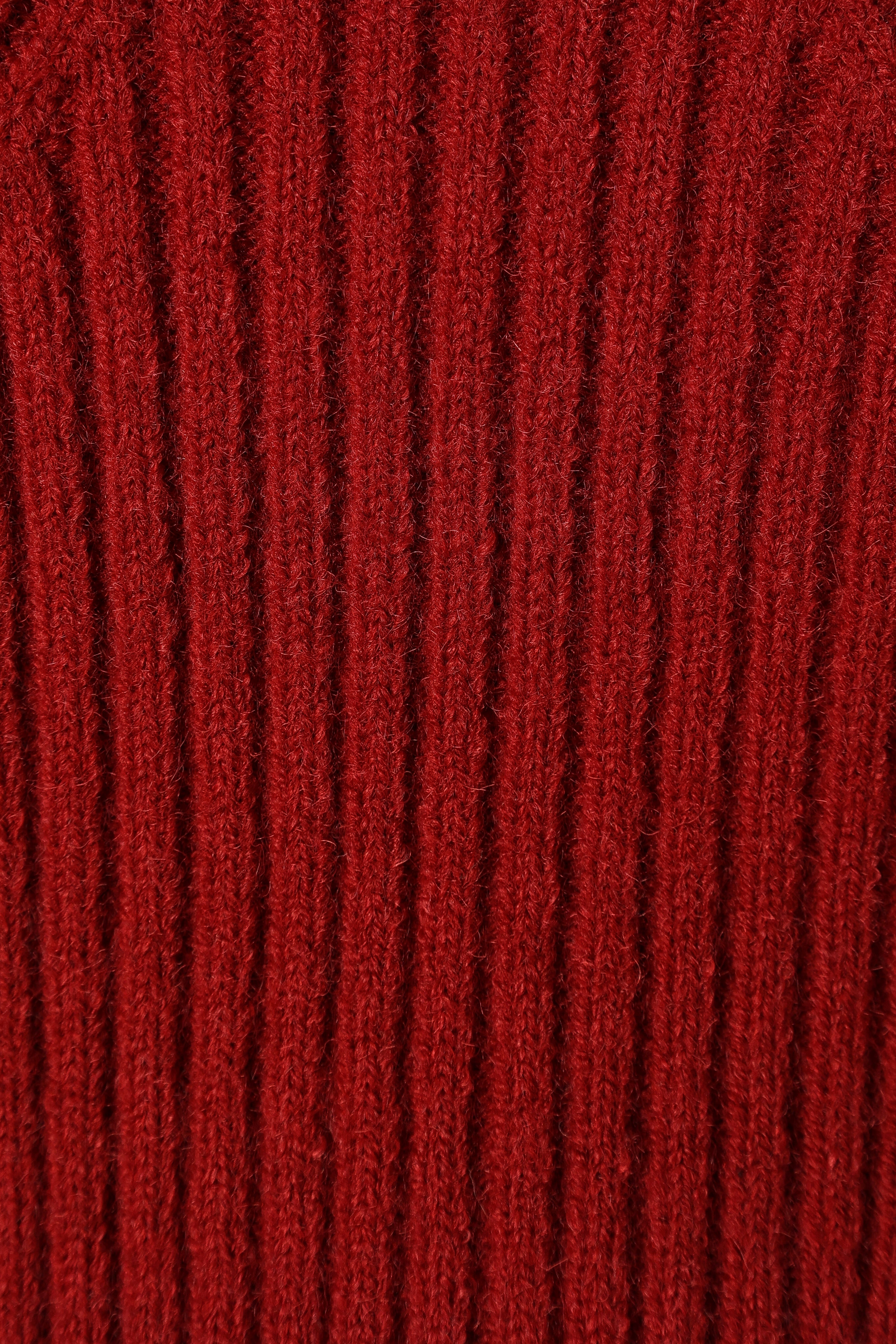 Gia Sweetheart Neck Bell Sleeve Knit Sweater - Wine