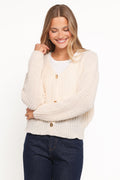 Henderson Thick Knit Cardigan - Cream