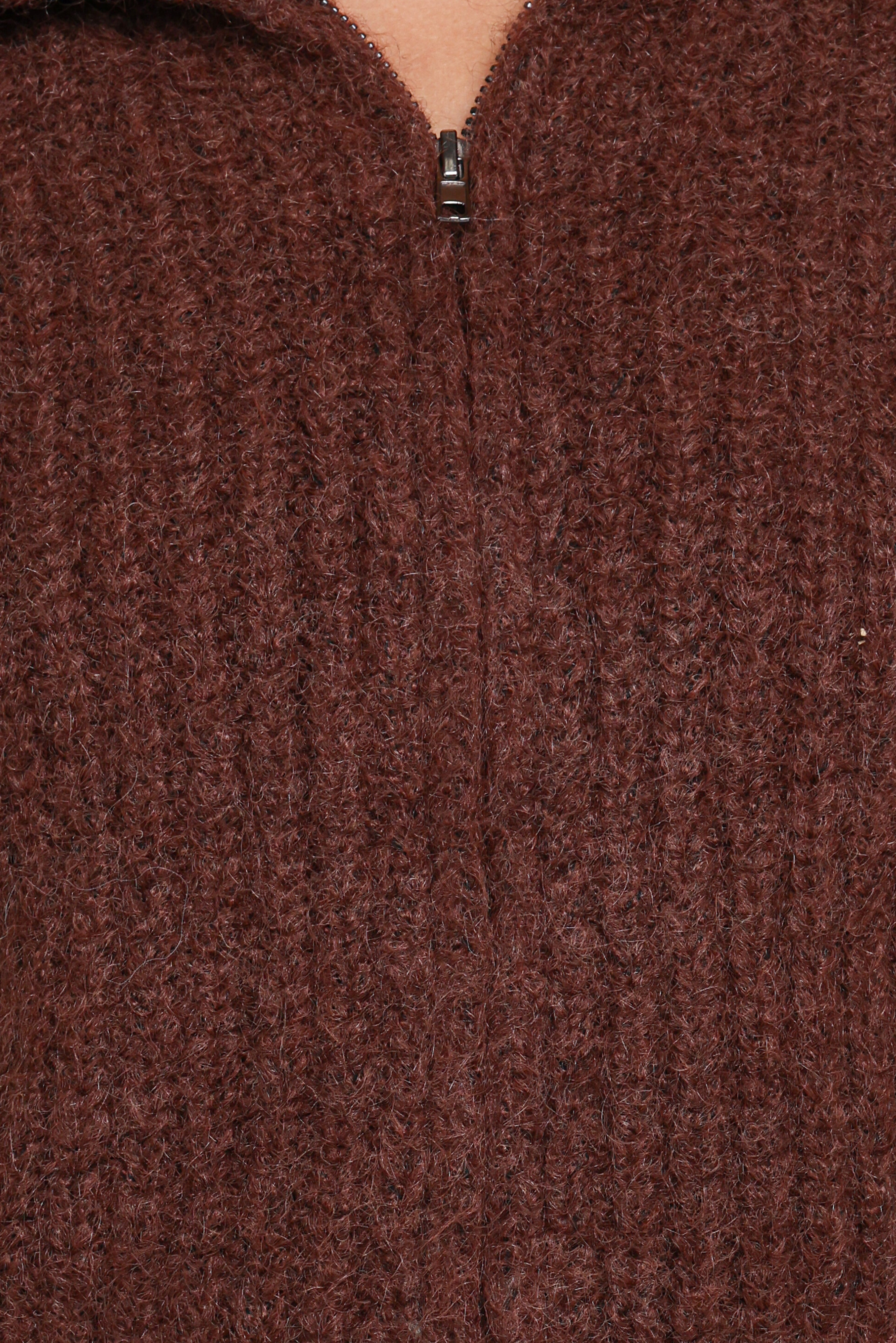 Miffy Zip Through Cardigan - Chocolate