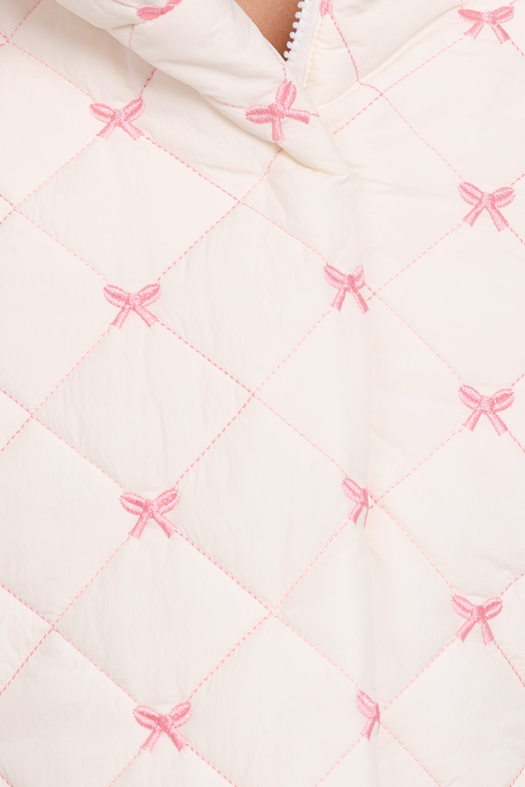 Adi Quilted Jacket - Pink Bow