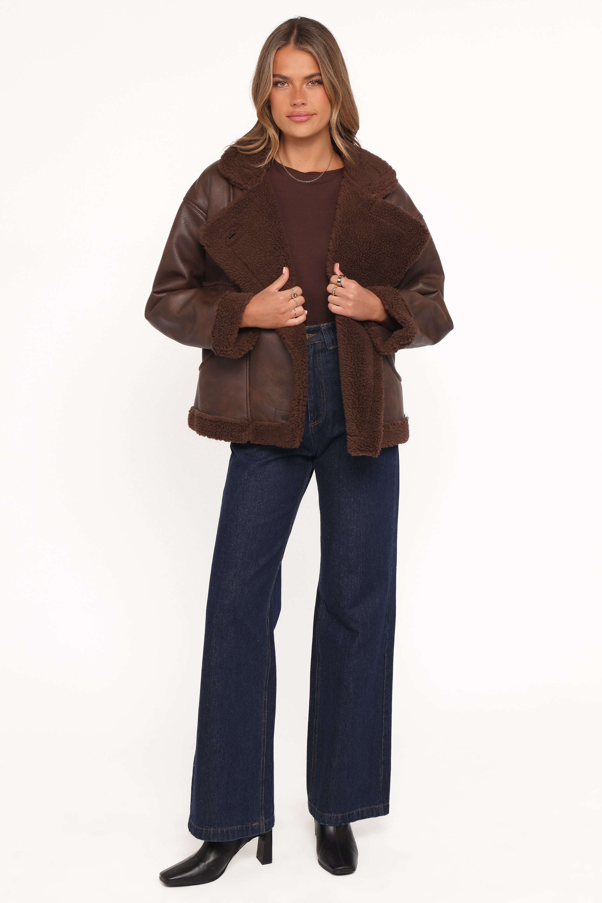 Sherpa Car Coat - Chocolate