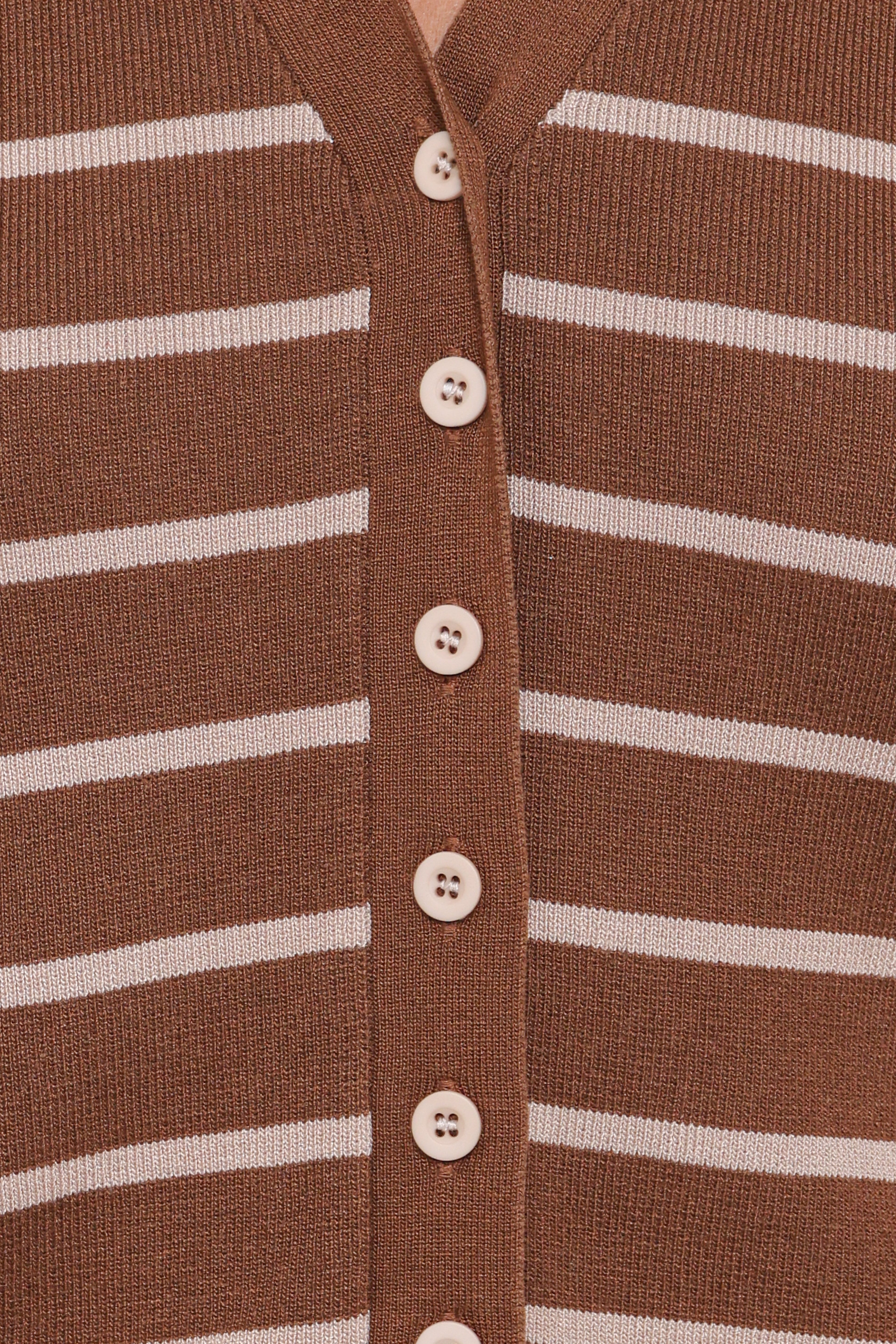 Juna Knitted Pant Set - Brown/Cream Stripe