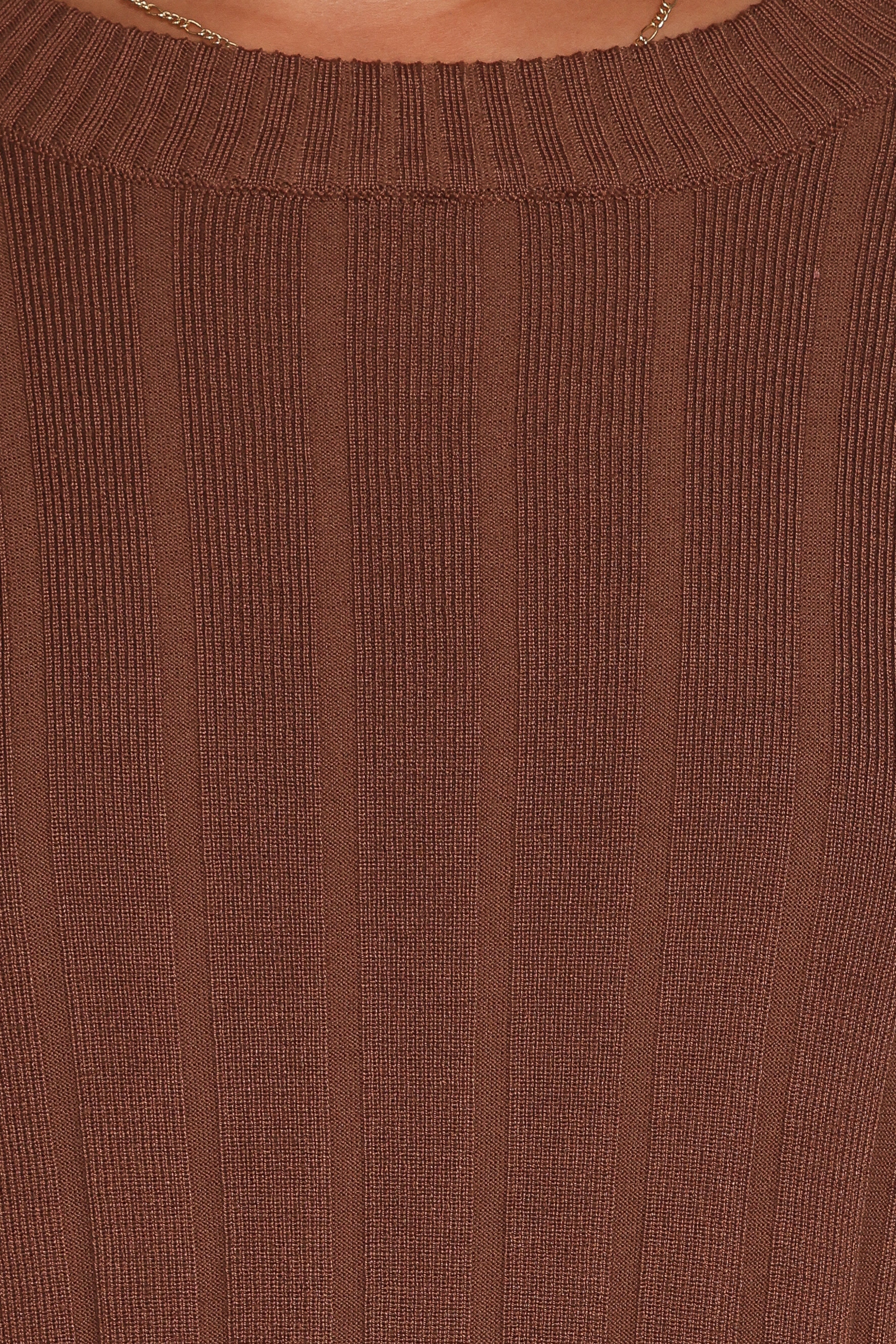 Silvie Long Sleeve Knitted Set - Chocolate