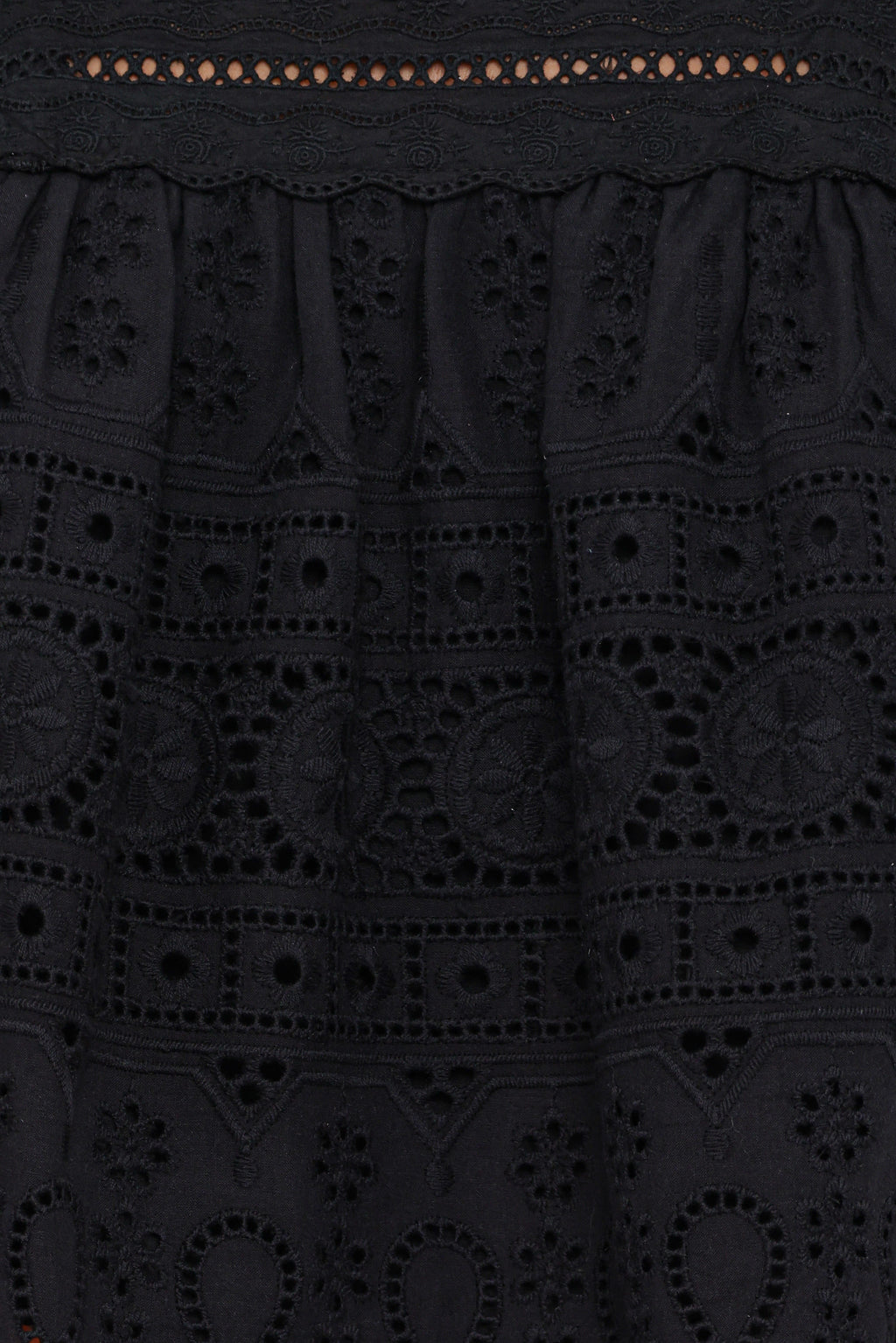 Aideen Eyelet Top - Black