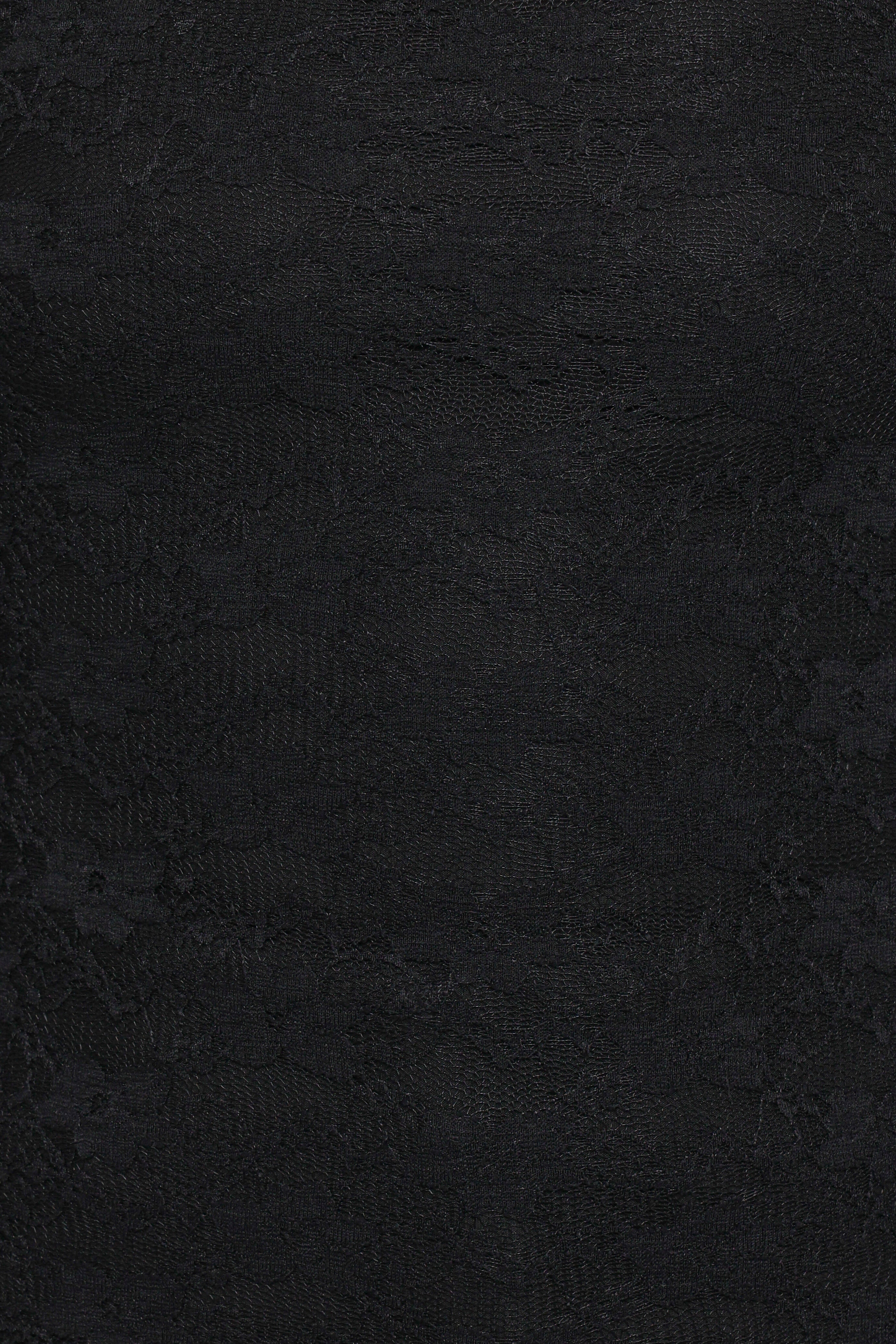 Skyler Square Neck Stretch Lace Top - Black