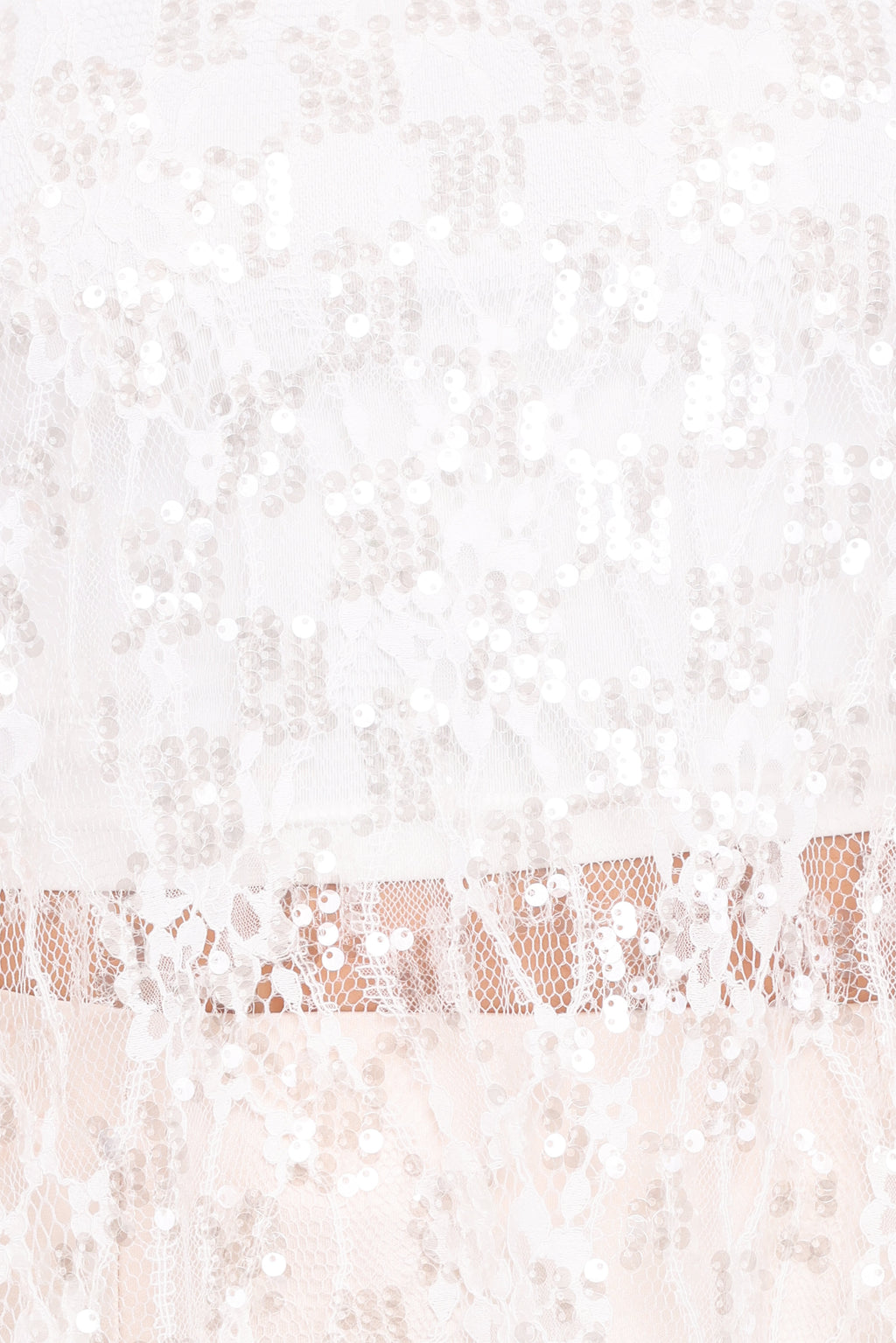 Yonder Sheer Lace Tee Top - White